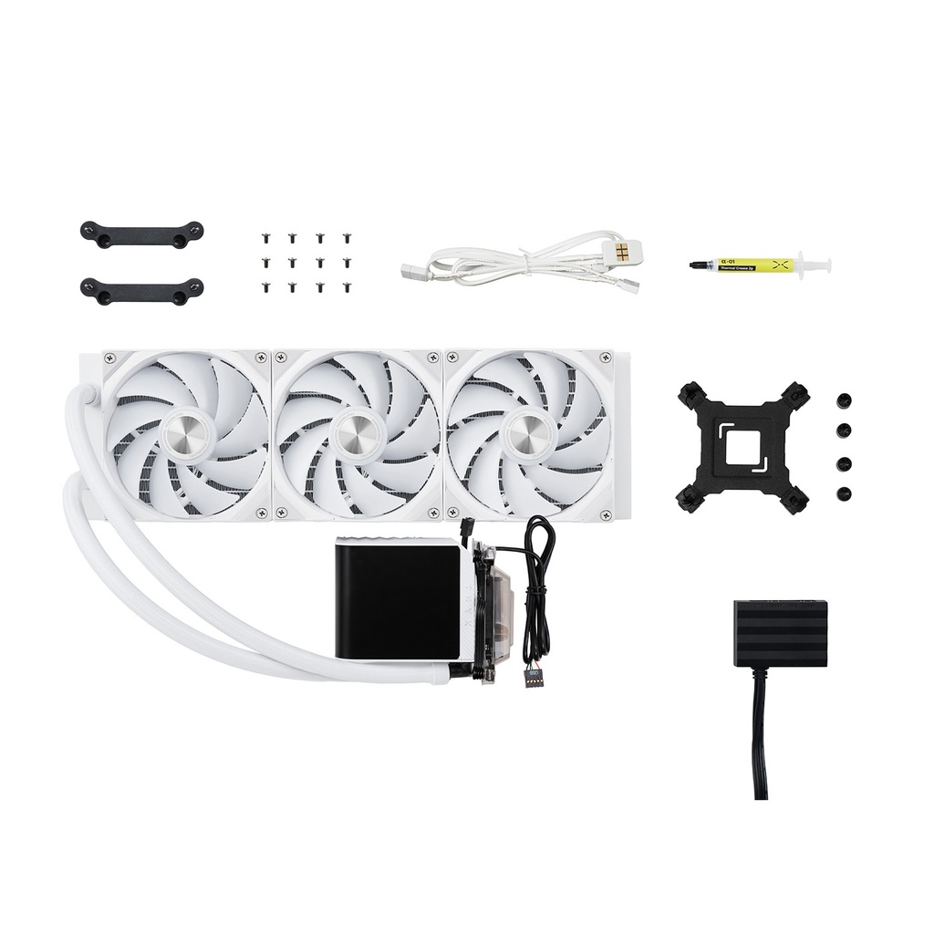 Tryx Panorama 2K 6.5" 60Hz 360MM Liquid Cooler With Curved Amoled Display - White