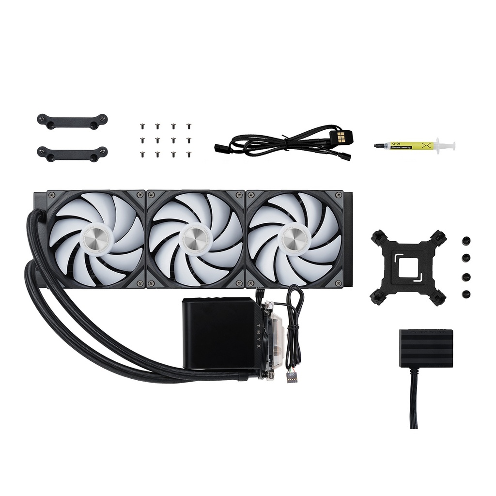 Tryx Panorama 2K 6.5" 60Hz 360MM Liquid Cooler With Curved Amoled Display - Black | L-P360A-AS3M-G1K