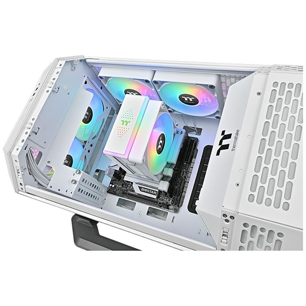 Thermaltake ASTRIA 200 ARGB Lighting Single Tower CPU Cooler, Compatible with Latest Intel LGA 1700 and AMD AM5 CPU ,WHITE