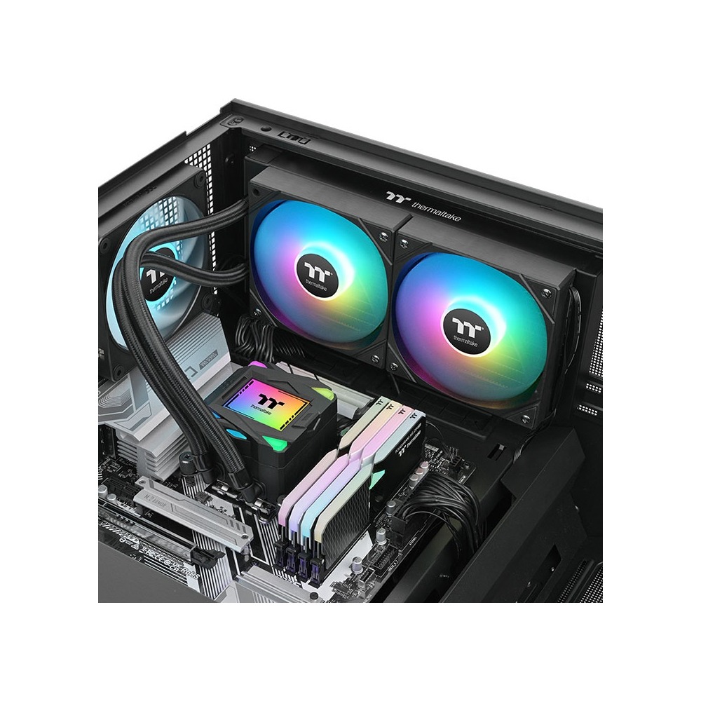 Thermaltake LA240 ARGB Sync AIO Liquid CPU Cooler, 240mm Radiator - Black