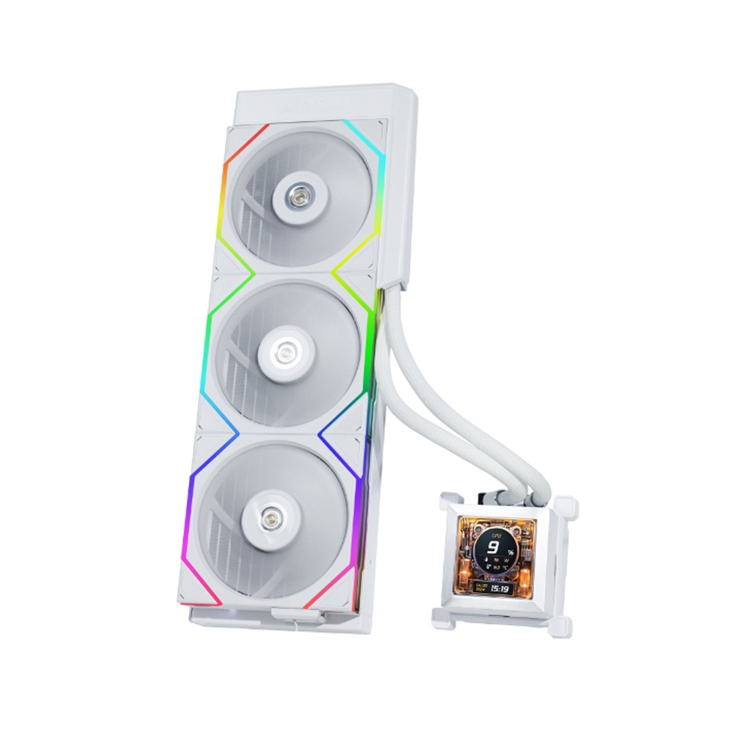 Lian Li HydroShift 360R LCD 360MM RGB CPU Liquid Cooler - White