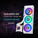 Lian Li HydroShift 360R LCD 360MM RGB CPU Liquid Cooler - White