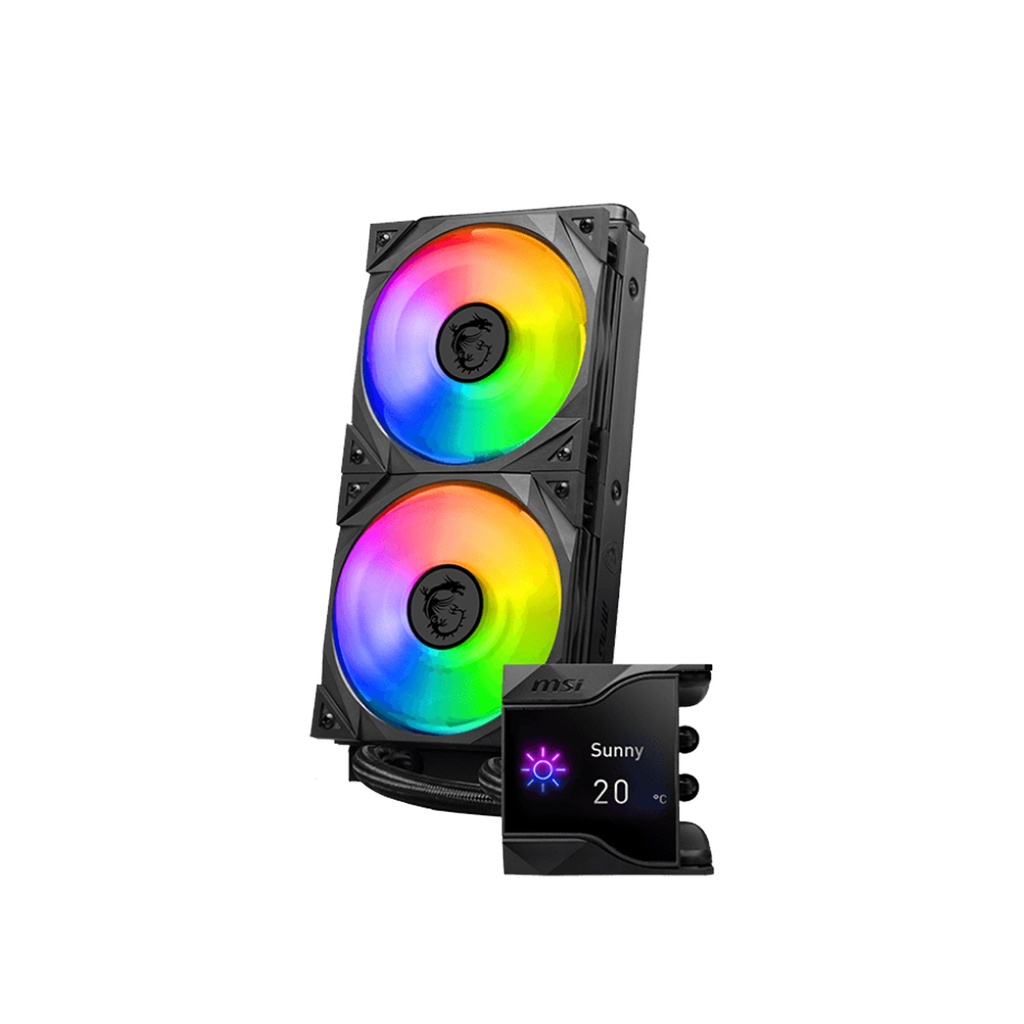 MSI MPG Core Liquid D240 2.4" Customizable IPS Display 240MM CPU Liquid Cooler - Black