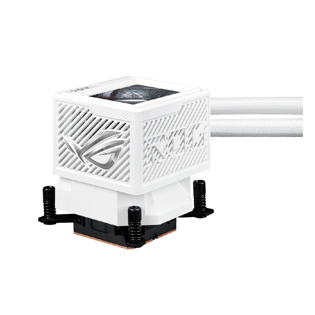 Asus ROG Ryujin III 360 ARGB Extreme Gen 2, 3.5" LCD, Magnetic Daisy-Chainable Fan, 360MM CPU Liquid Cooler - White