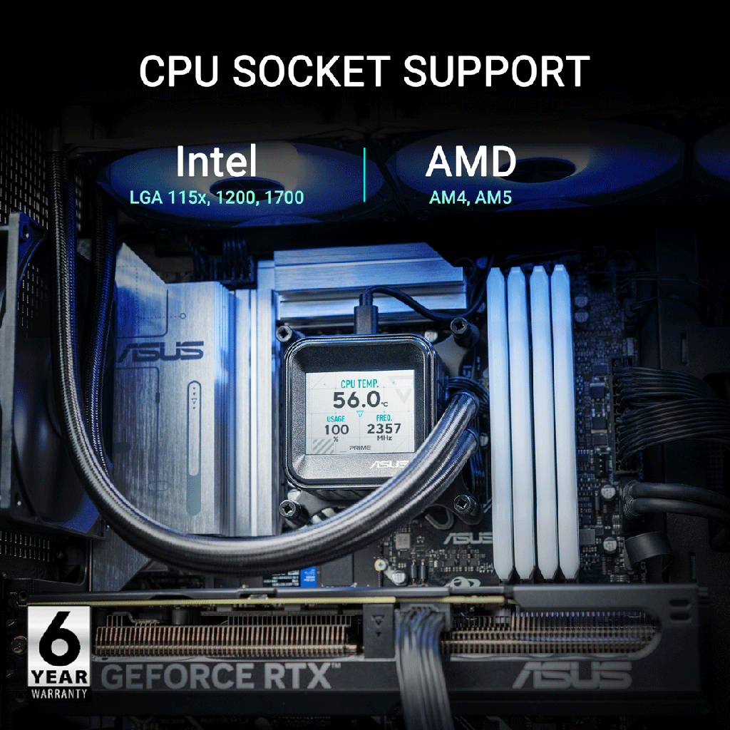 Asus Prime LC 360 LCD ARGB CPU Liquid Cooler