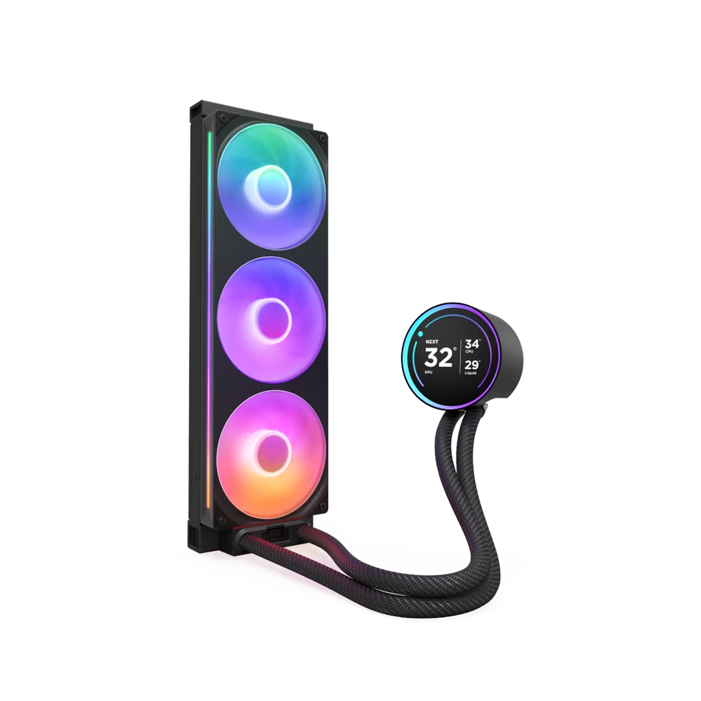 NZXT Kraken Elite 360 RGB With IPS LCD & RGB Core Single-Frame Fan 360MM AIO Liquid Cooler - Black