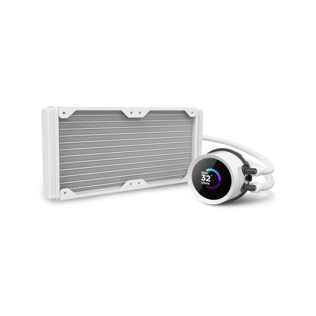 NZXT Kraken 240 RGB 240mm Liquid CPU Cooler with LCD Display - White
