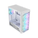 GameOn Emperor Arctic I Series Mid Tower Tempered Glass Side Panel Case with 7 ARGB Fans - White