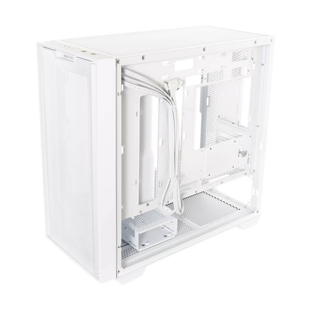 Asus A21 Micro ATX Tempered Glass Side Panel Case Without Fan - White