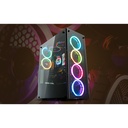 DarkFlash Phantom Mid Tower Front Side & Left Side Tempered Glass Panel Case - Black