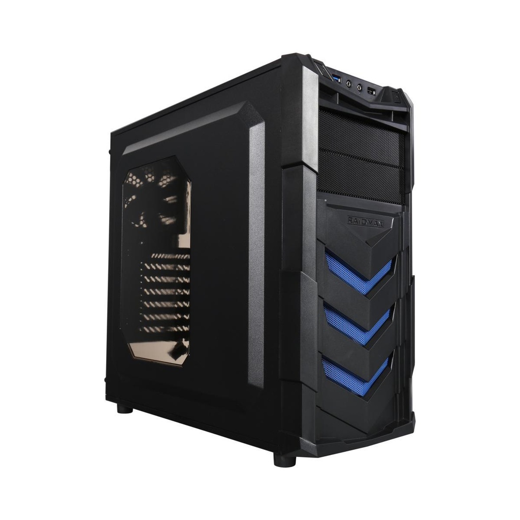 RaidMax Vortex V4 ATX Mid Tower Steel Plastic Gaming Case - Black