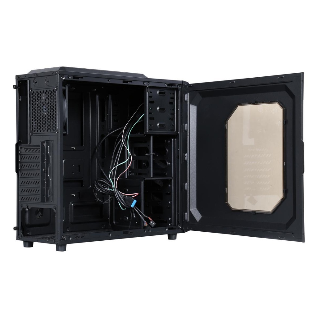 RaidMax Vortex V4 ATX Mid Tower Steel Plastic Gaming Case - Black