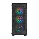 Corsair iCUE 220T RGB Mid-Tower Steel Plastic Side Tempered Glass Panel Case With 3 RGB Fans - Black