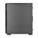 Corsair iCUE 220T RGB Mid-Tower Steel Plastic Side Tempered Glass Panel Case With 3 RGB Fans - Black