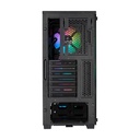 Corsair iCUE 220T RGB Mid-Tower Steel Plastic Side Tempered Glass Panel Case With 3 RGB Fans - Black