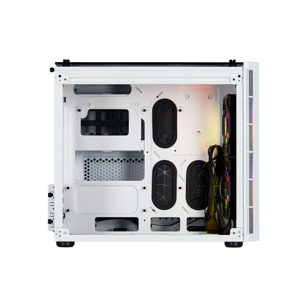 Corsair 280X Crystal Series RGB Tempered Glass Micro ATX Case - White