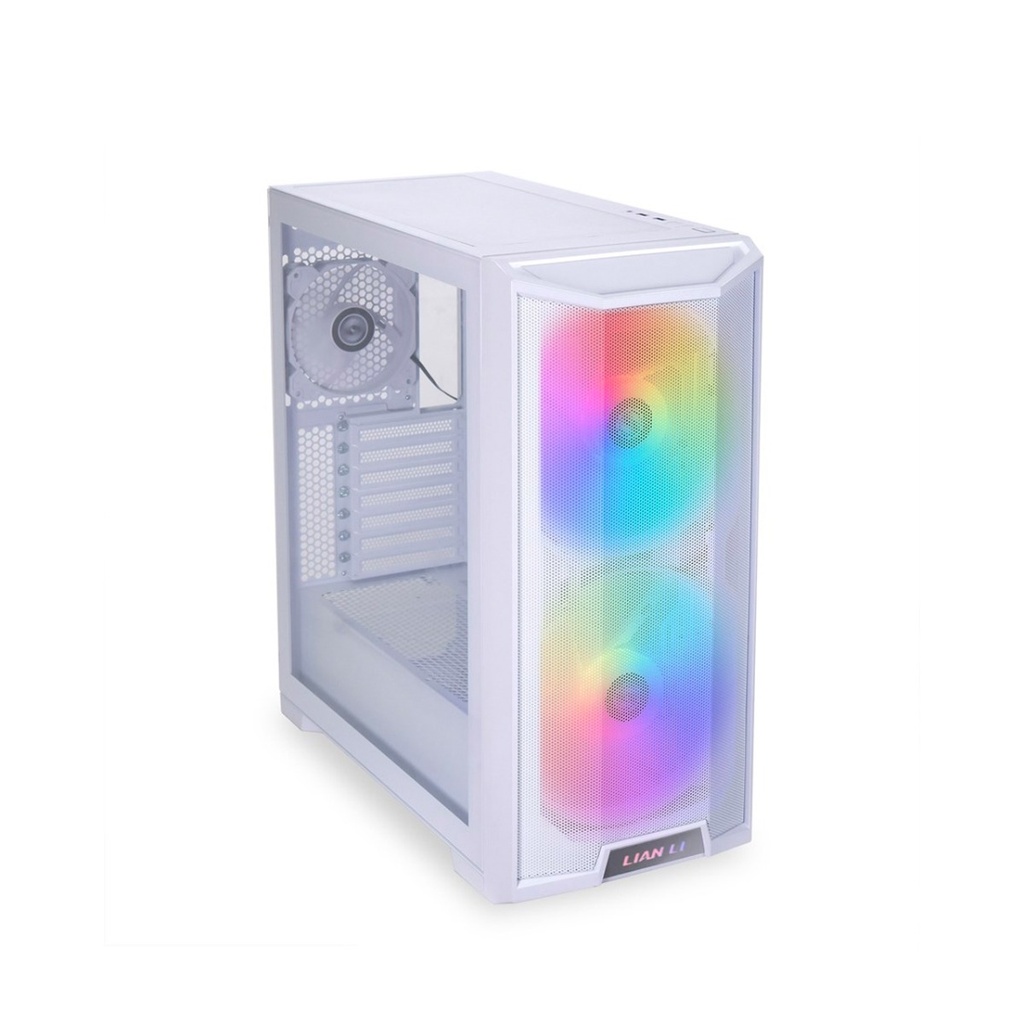 LIAN LI Lancool 215 Mesh Front Panel Tempered Glass Side Panel Case with 2 ARGB Fan + 1 Rear Fan