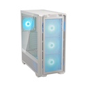 Cougar MX600 Mid Tower Tempered Glass Side Panel Case with 4 RGB Fans - White