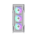 GameMax Siege E-ATX Full Tower Mesh Tempered Glass Side Panel Case with 4 RGB Fans - White