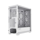 GameMax Siege E-ATX Full Tower Mesh Tempered Glass Side Panel Case with 4 RGB Fans - White