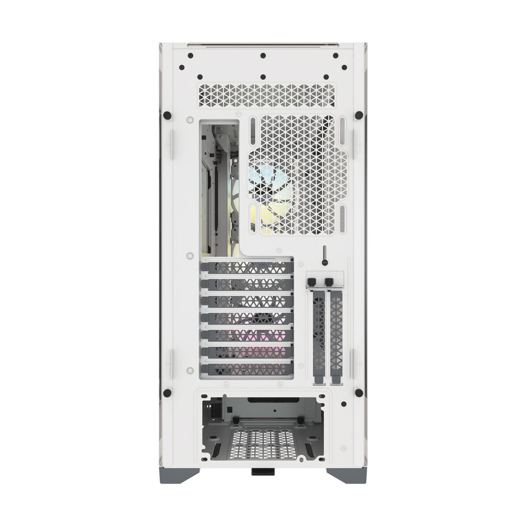 Corsair iCUE 5000X RGB Mid-Tower 4-Sides Tempered Glass Panel with 3 RGB Elite Fans - White