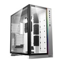 LIAN LI O11 Dynamic XL ROG Certified Tempered Glass Side & Front Panel + RGB Lighting Front Panel Case - White