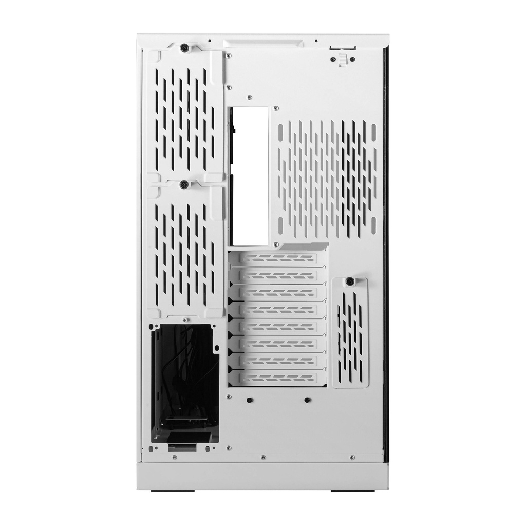 LIAN LI O11 Dynamic XL ROG Certified Tempered Glass Side & Front Panel + RGB Lighting Front Panel Case - White