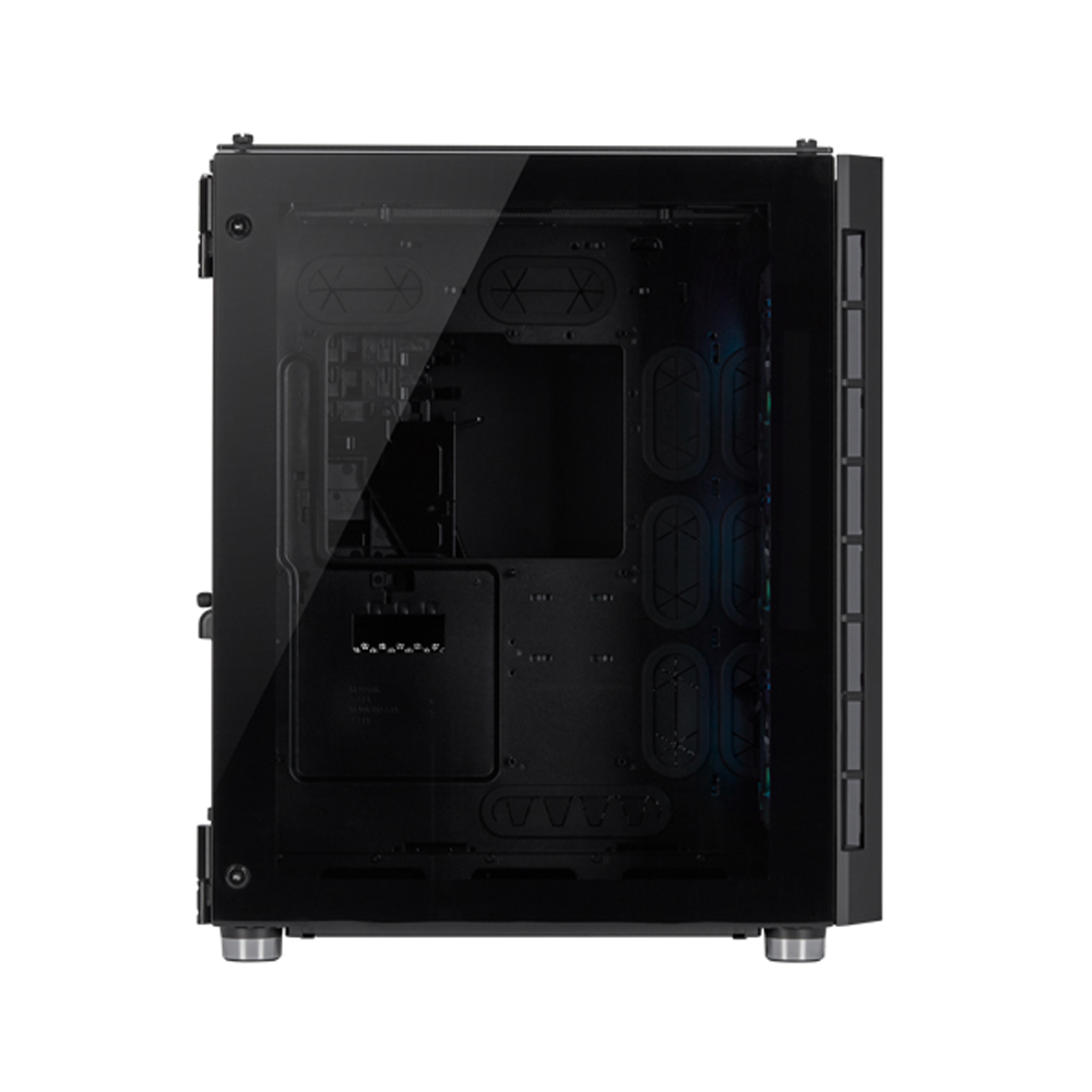Corsair Crystal Series 680X RGB Airflow ATX Mid-Tower 3 Side Tempered Glass Panel Case with 4 RGB Fans - Black
