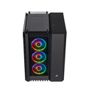 Corsair Crystal Series 680X RGB Airflow ATX Mid-Tower 3 Side Tempered Glass Panel Case with 4 RGB Fans - Black