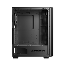 Sharx Striker Mid Tower Two Panel Front & Left Side Tempered Glass Case with 4 RGB Fans - Black