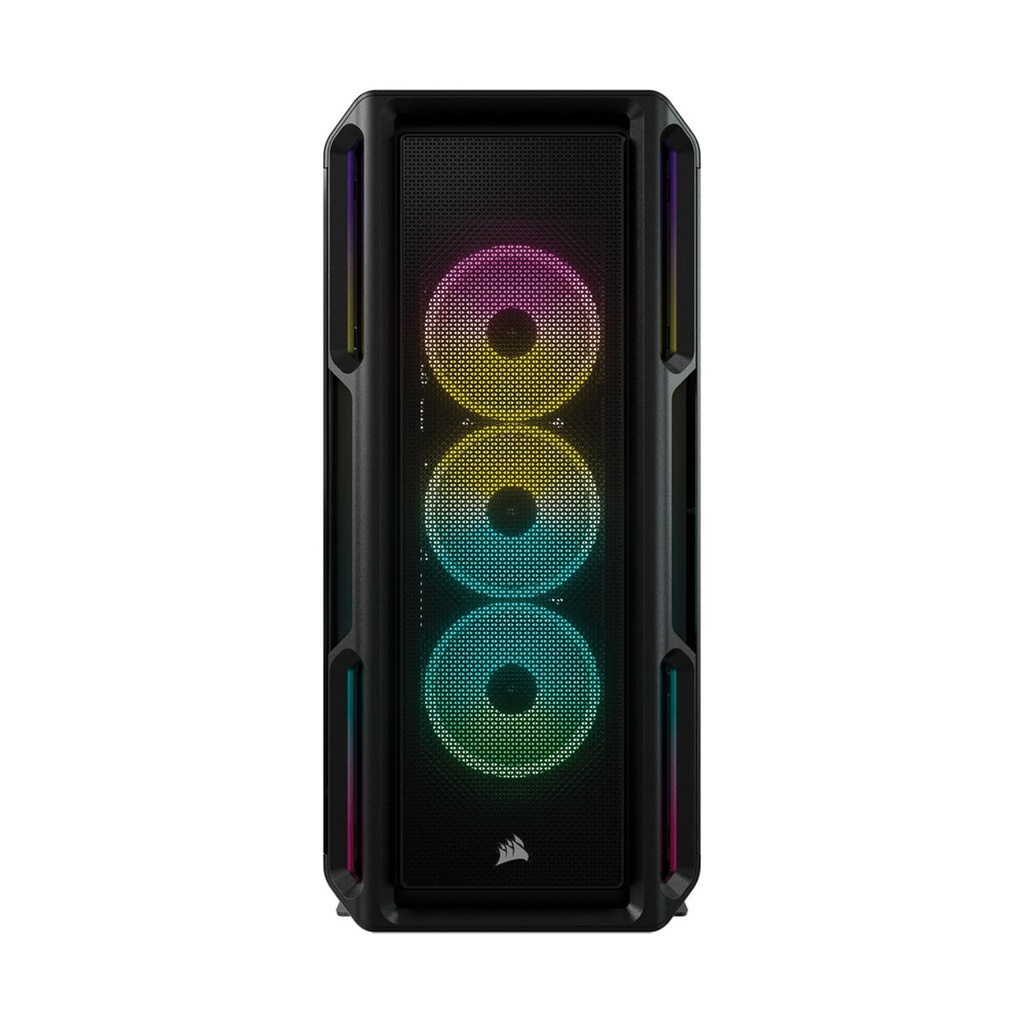 Corsair iCUE 5000T RGB Tempered Glass With 3 RGB & 1 Rear Fans Full-Tower ATX PC Case - Black