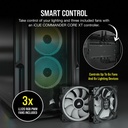 Corsair iCUE 5000T RGB Tempered Glass With 3 RGB & 1 Rear Fans Full-Tower ATX PC Case - Black