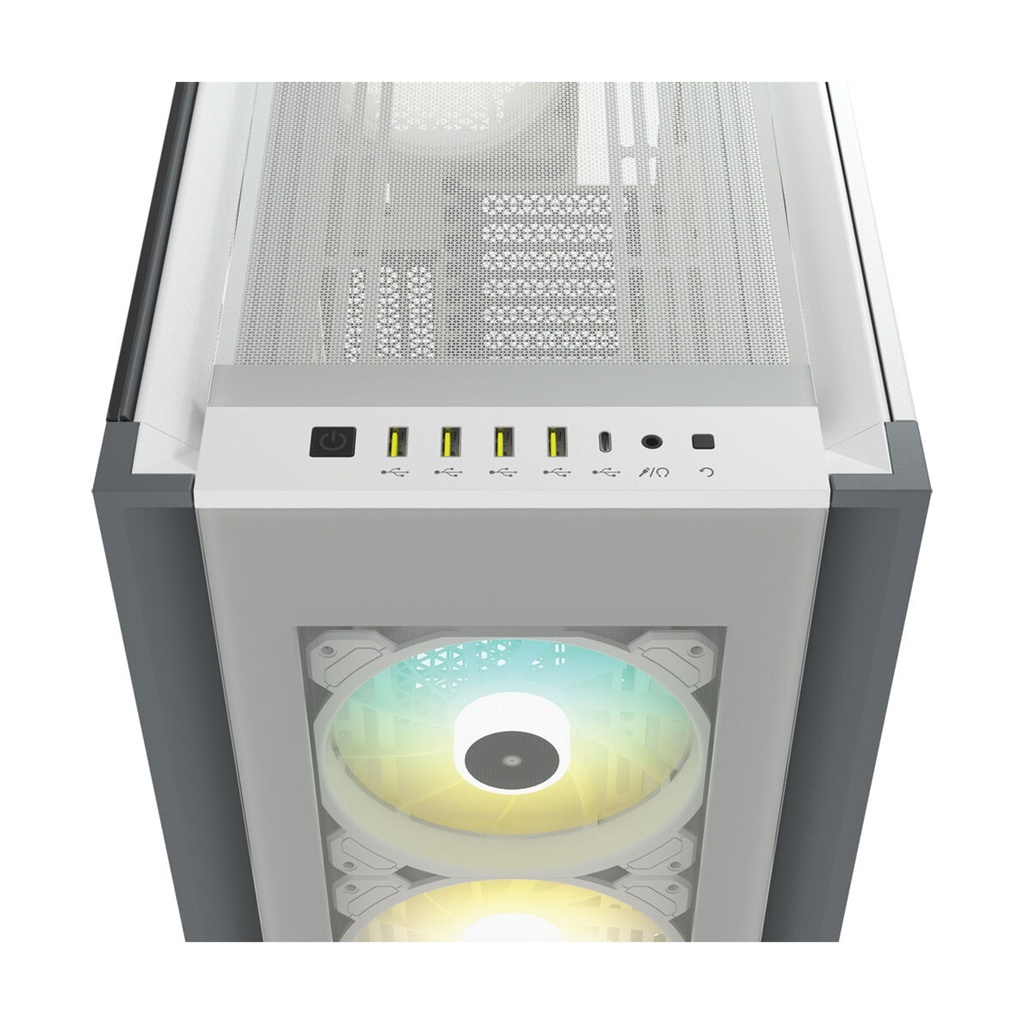 Corsair iCUE 7000X RGB Tempered Glass With 3 RGB & 1 Rear Fans Full-Tower ATX PC Case - White