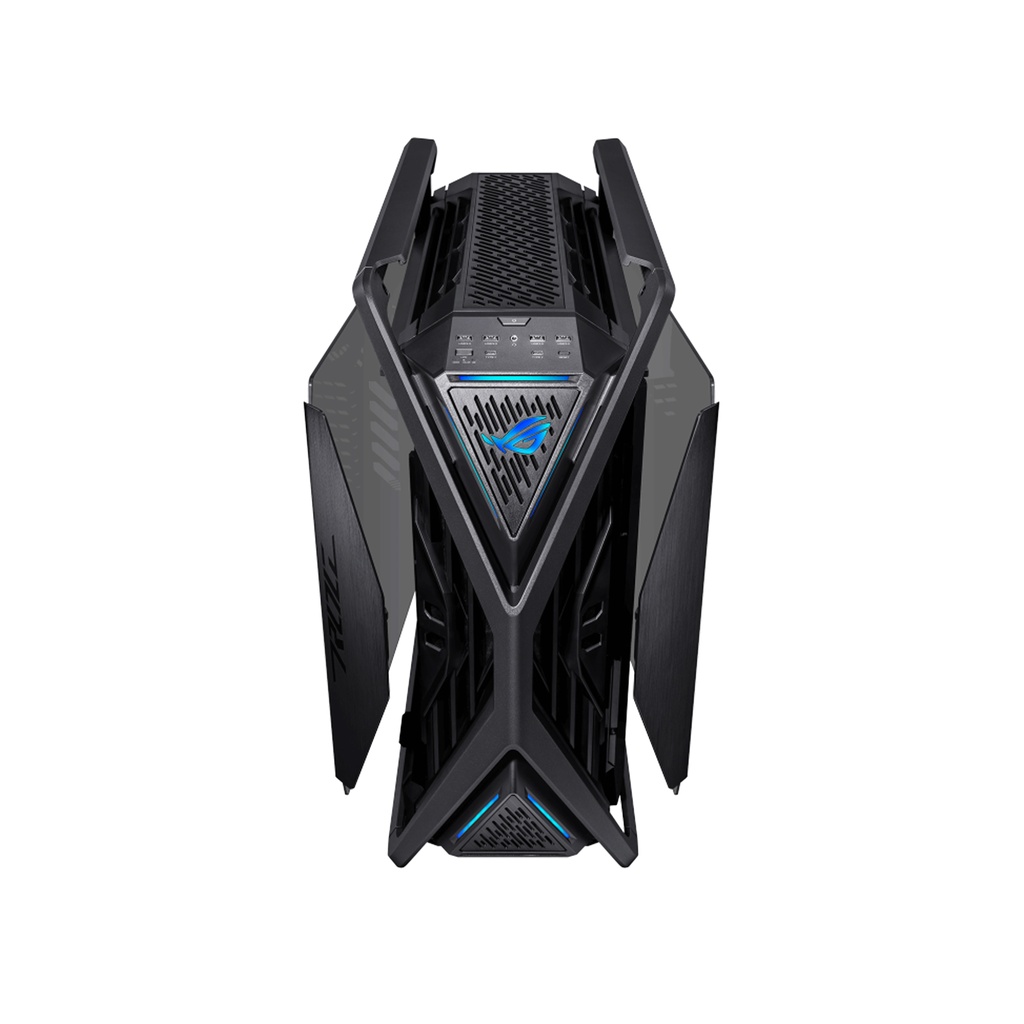 Asus Hyperion GR701 Full Tower E-ATX Gaming Case, 2-Sides Tempered Glass, 420mm dual radiator support, 4x 140mm Fans Pre-installed, Metal GPU holder, ARGB fan hub, 60W fast charging