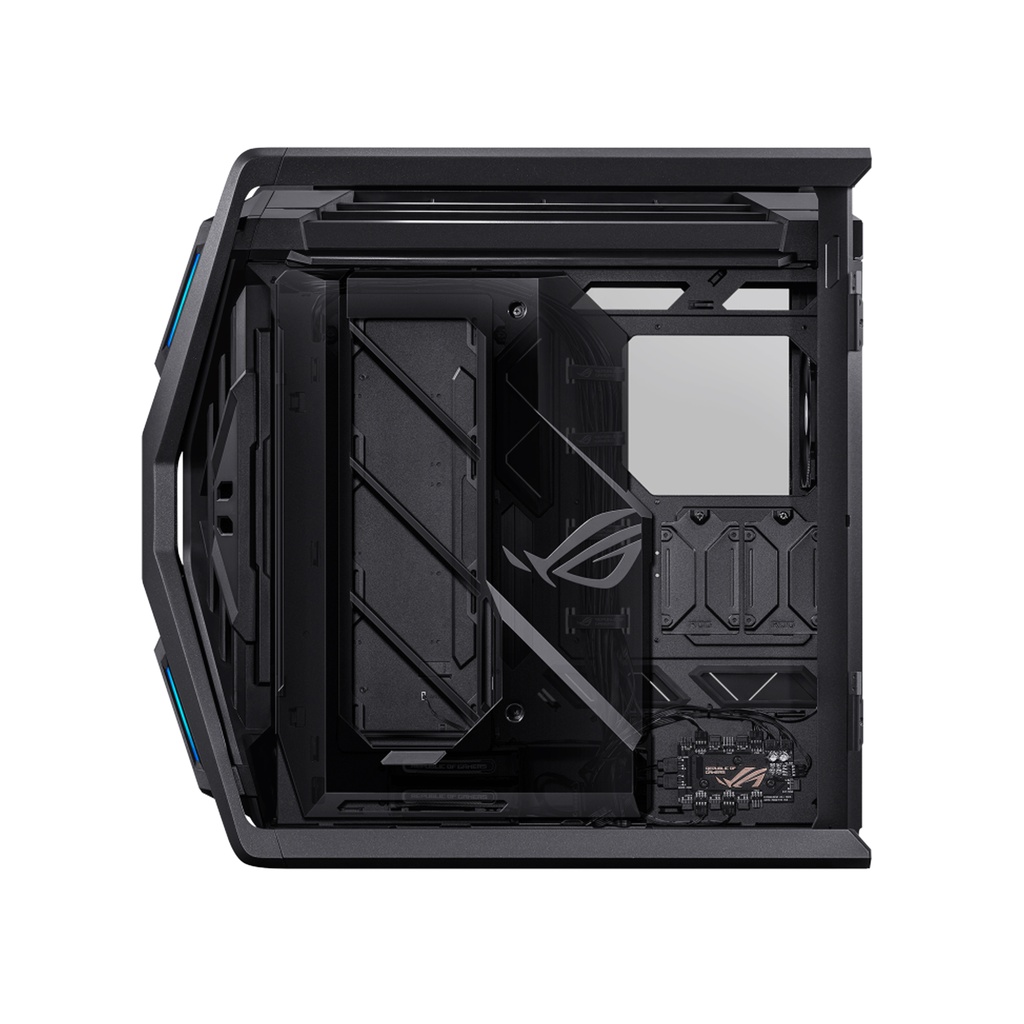 Asus Hyperion GR701 Full Tower E-ATX Gaming Case, 2-Sides Tempered Glass, 420mm dual radiator support, 4x 140mm Fans Pre-installed, Metal GPU holder, ARGB fan hub, 60W fast charging
