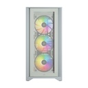 Corsair iCUE 4000X Mid-Tower Side Tempered Glass Panel Case with 3 RGB Fans - White