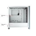 Corsair iCUE 4000X Mid-Tower Side Tempered Glass Panel Case with 3 RGB Fans - White