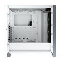Corsair iCUE 4000X Mid-Tower Side Tempered Glass Panel Case with 3 RGB Fans - White