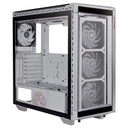 XPG BATTLECRUISER Super Mid-Tower 4-Side Tempered Glass Case with 4 RGB Fans - White