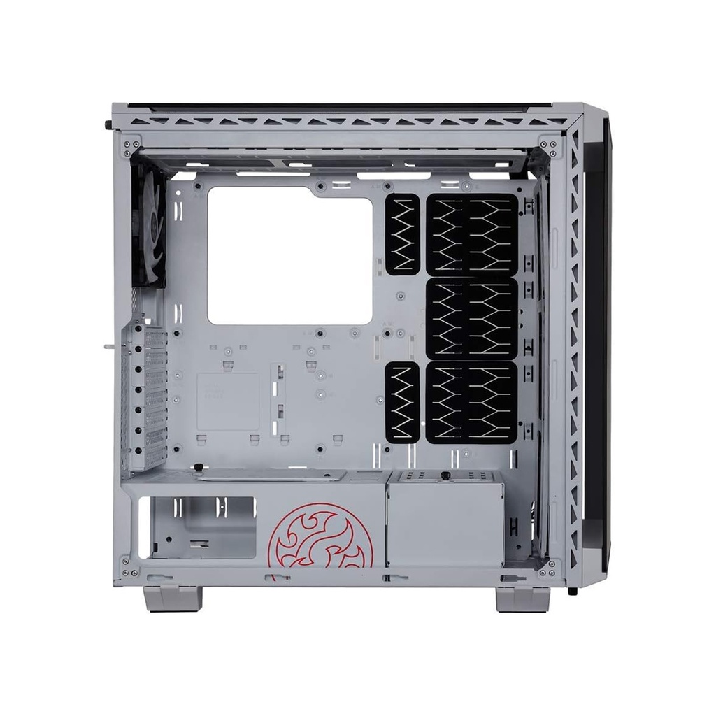 XPG BATTLECRUISER Super Mid-Tower 4-Side Tempered Glass Case with 4 RGB Fans - White
