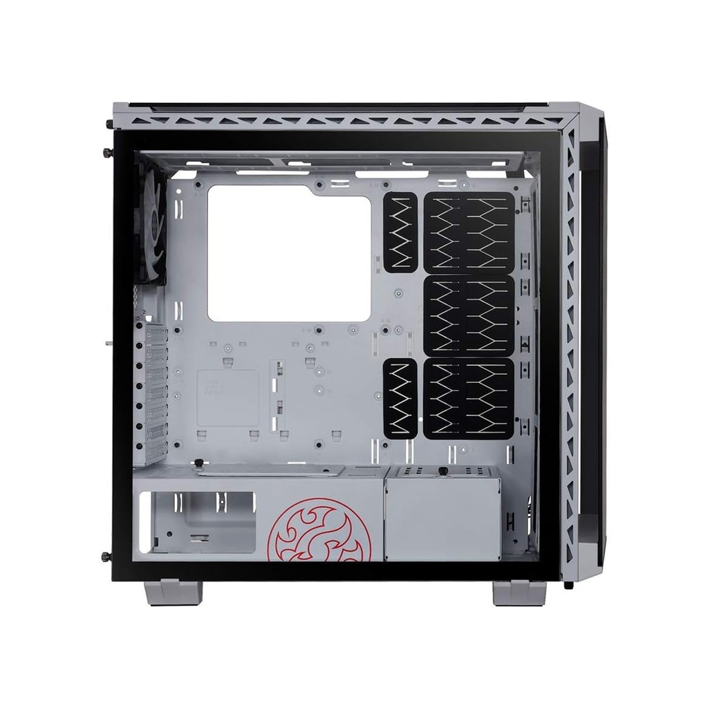 XPG BATTLECRUISER Super Mid-Tower 4-Side Tempered Glass Case with 4 RGB Fans - White