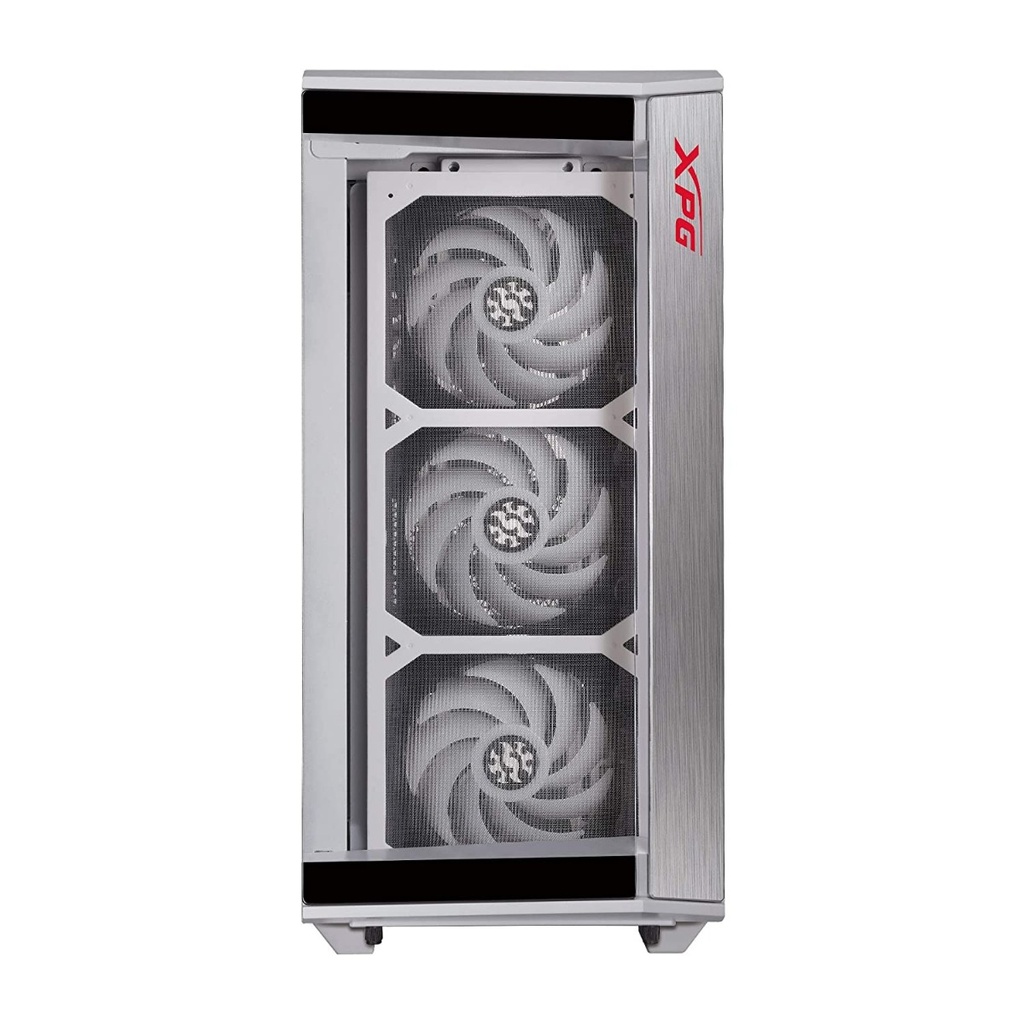 XPG BATTLECRUISER Super Mid-Tower 4-Side Tempered Glass Case with 4 RGB Fans - White