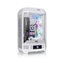 Thermaltake The Tower 300 Micro Tower tempered glass panels on the front and two perforated panels on each side With 2 Fan - White