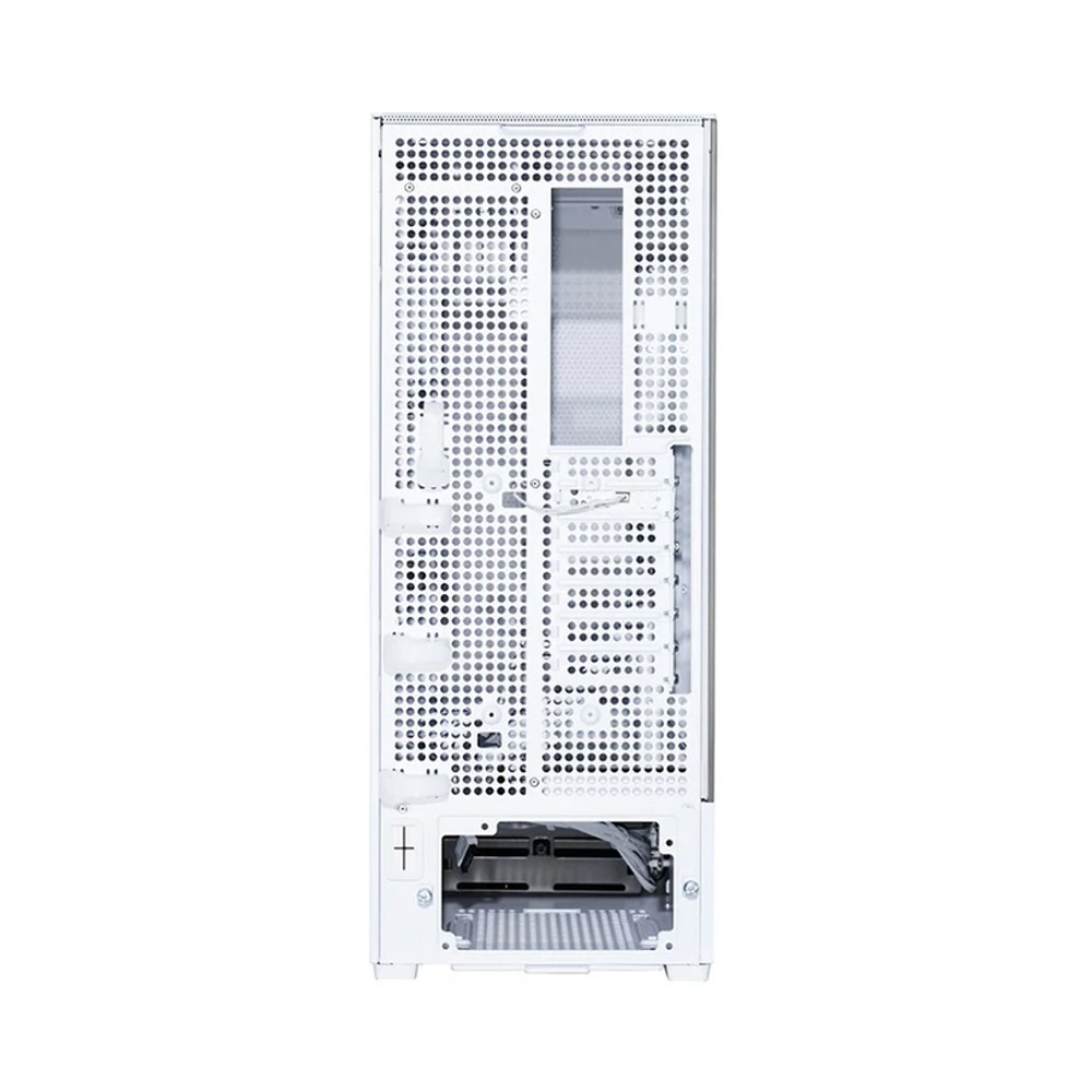 LIAN LI Sup01 Mid-Tower Tempered Glass Side Panel Case - White (No Fans Included)