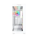 Twisted Minds Quantum Mid-Tower Two Panel Front & Left Side Tempered Glass Case with 7 ARGB Fans - White