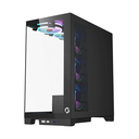 GameOn Emperor Mid Night IV Series Mid Tower Tempered Glass Side Panel Case with 7 ARGB Fans - Black