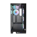 GameOn Emperor Mid Night IV Series Mid Tower Tempered Glass Side Panel Case with 7 ARGB Fans - Black