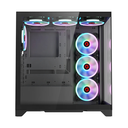 GameOn Emperor Mid Night IV Series Mid Tower Tempered Glass Side Panel Case with 7 ARGB Fans - Black