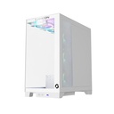 GameOn Emperor Mid Night IV Series Mid Tower Tempered Glass Side Panel Case with 7 ARGB Fans - White