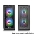 Thermaltake View 300 MX Mid Tower 2 Sides Tempered Glass Side Panel Case with 3 ARGB PWM Fans - Black